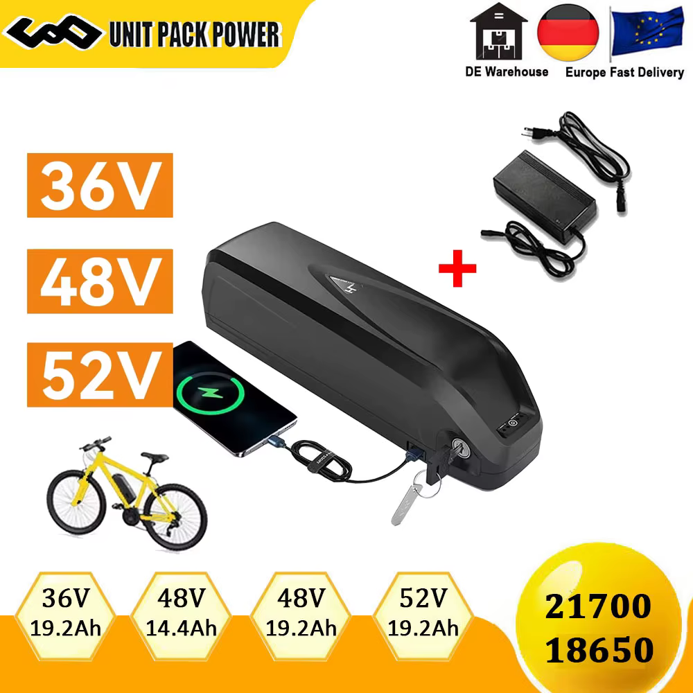 52V 17.5AH 21700 18650 batterie de vélo électrique 36V 48V 20AHHailong tube inférieur batterie de vé
