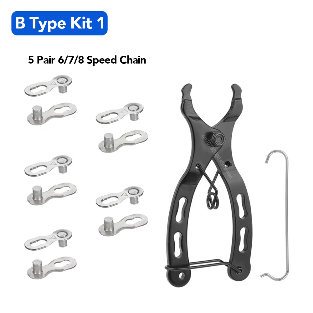 Kit d'outils de réparation de chaîne de vélo, indicateur de déchirure de chaîne, pince à maillons ou