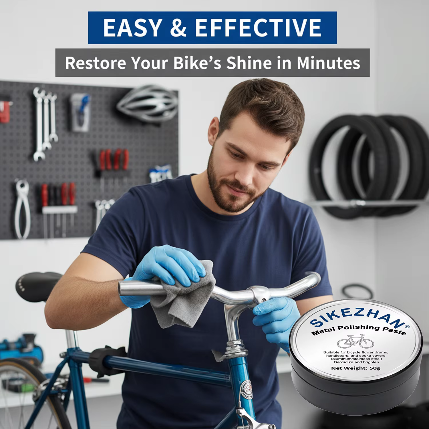 Crème de polissage pour vélo, nettoyeur de cadre de vélo Premium, cire, réparation des rayures, diss