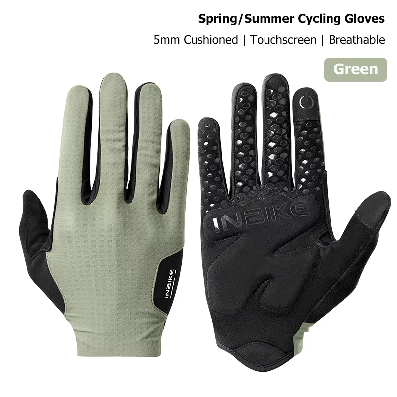 INBIKE 2025 gants de cyclisme doigt complet écran tactile anti-dérapant Gel paume réfléchissant gant