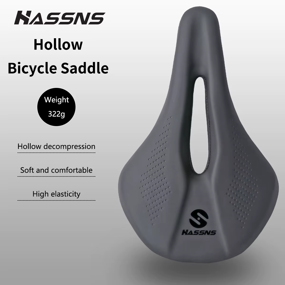 Selle de vélo HASSNS K008 pour VTT, vélo de route, selle ergonomique confortable, coussin de selle d