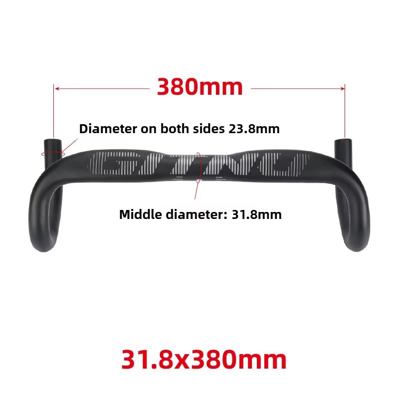Guidon de vélo de route en alliage d'aluminium, léger, ultraléger, 31.8x380/400/420/440mm, accessoir