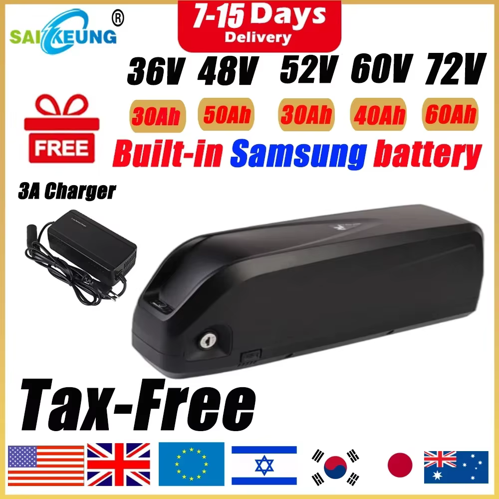 Batterie Vélo Électrique Hailong 48V Chamrede 36V 52V 60V 72V 48V 20Ah 30Ah 35Ah 40Ah 50Ah 60Ah 2000