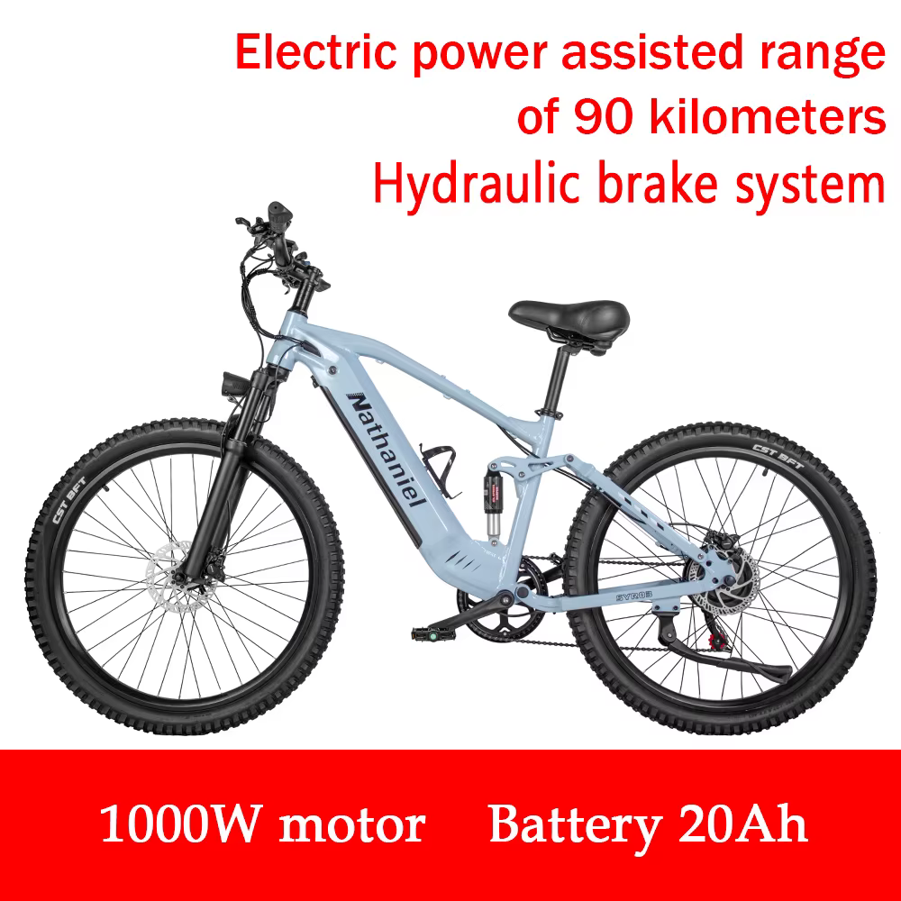 Vélo électrique 1000W 48V 20AH, 27.5 "E-Bike longue portée pour la montagne et la route, vélos élect