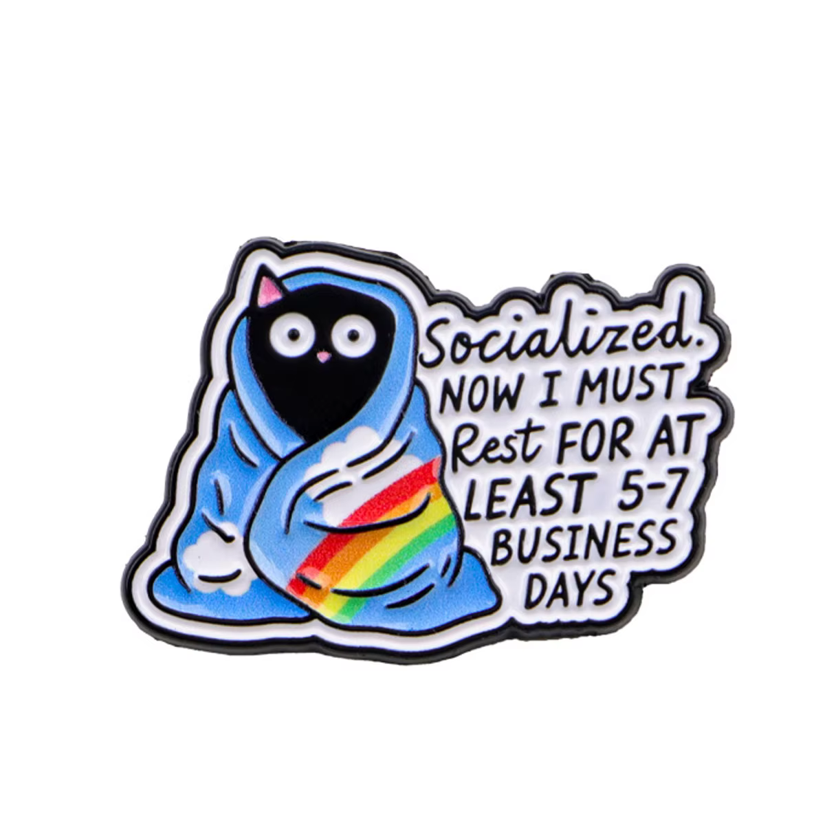 Broche émaillée drôle et sarcastique avec citation animale, badge de revers pour sacs à dos, vêtemen