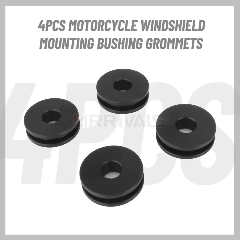 Accessoires de moto 4 pièces, bague de montage de pare-brise, œillet en plastique pour Harley Tourin