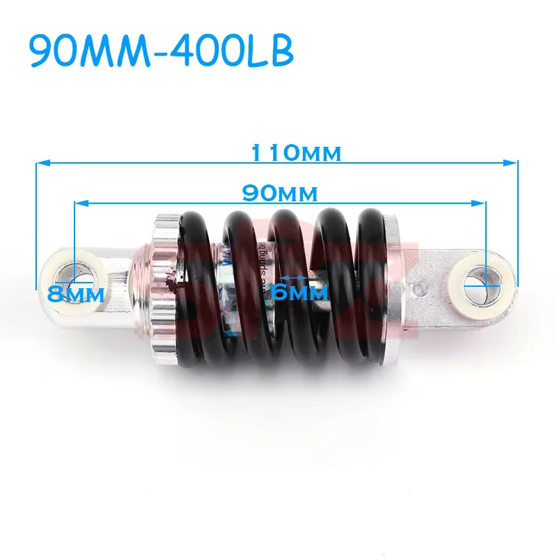 Mini amortisseur à ressort pour vélo électrique et moto, adapté pour 47cc49CC, 90-215mm, 400-2000 ar