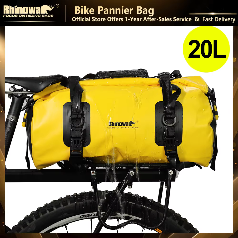Rhinowalk 20L vélo sacoche étanche vtt vélo coffre sac arrière voyage porte-bagages Portable selle s