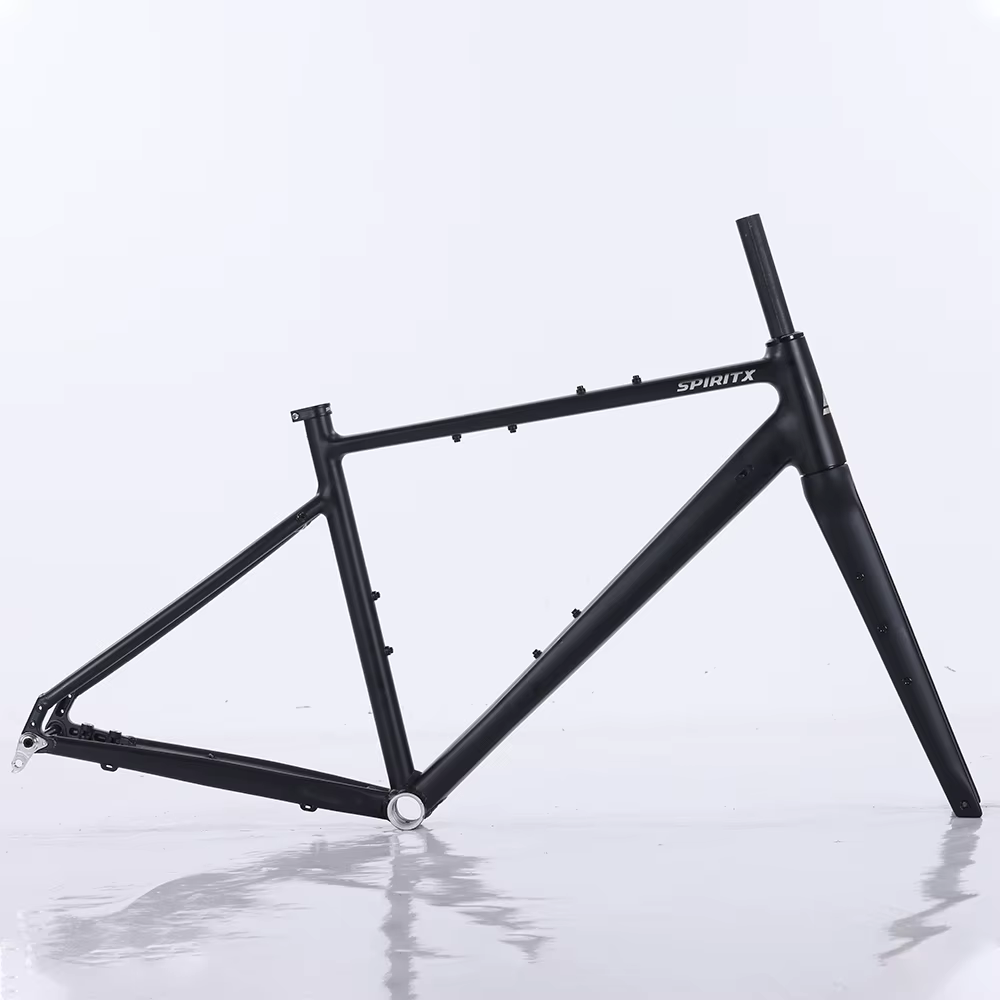 43 cm/47 cm/52 cm axe de seau cadre de vélo de gravier 700C cadre de vélo fourche avant en Fiber de 
