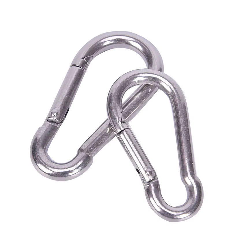 Mousqueton à ressort multifonctionnel en acier inoxydable 304, M4 M5 M6 M7 M8, crochet à anneau de v