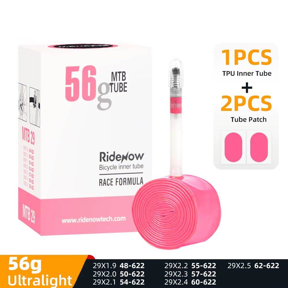 Ridenow – Tube intérieur de vélo ultraléger en TPU, 26 /27.5 /29 pouces, 45mm/65mm/85mm, pour gravie