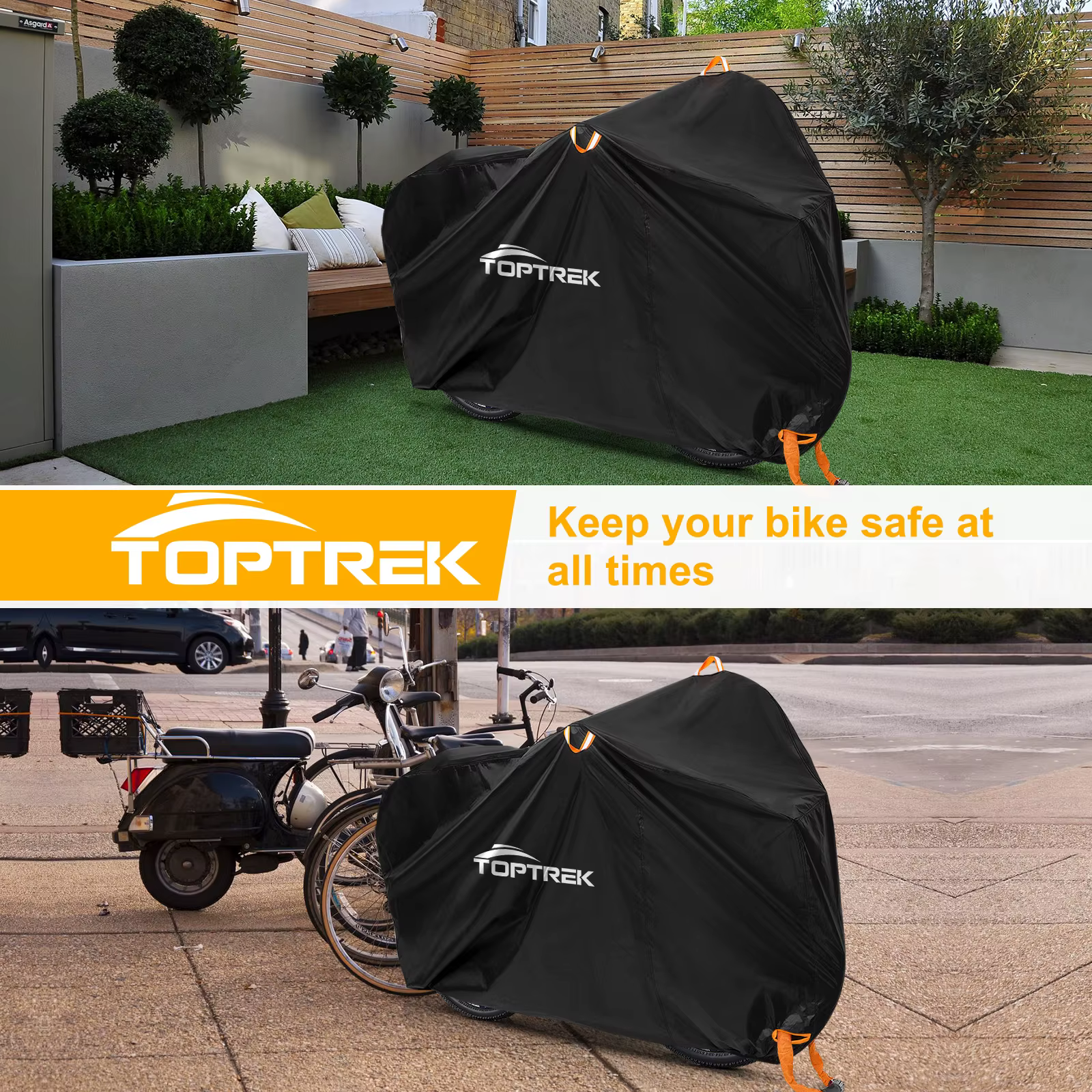 Toptrek housse de vélo 210D haute qualité protecteur de vélo polyvalent pluie neige poussière étanch