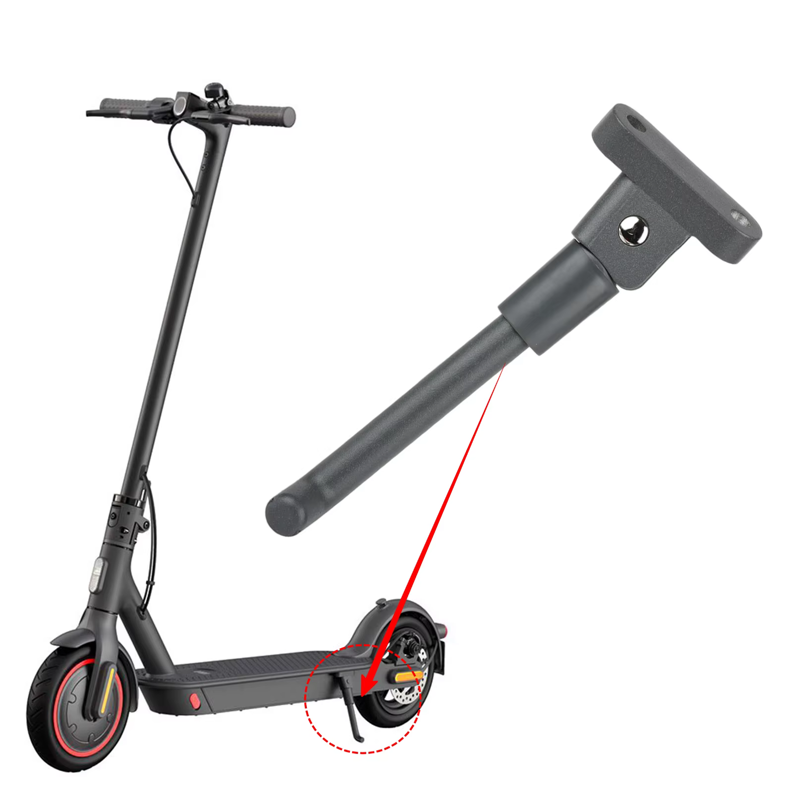 Béquille de stationnement grise pour Scooter électrique Xiaomi M365 1s Pro 2 Pro, 155mm 143mm, Suppo