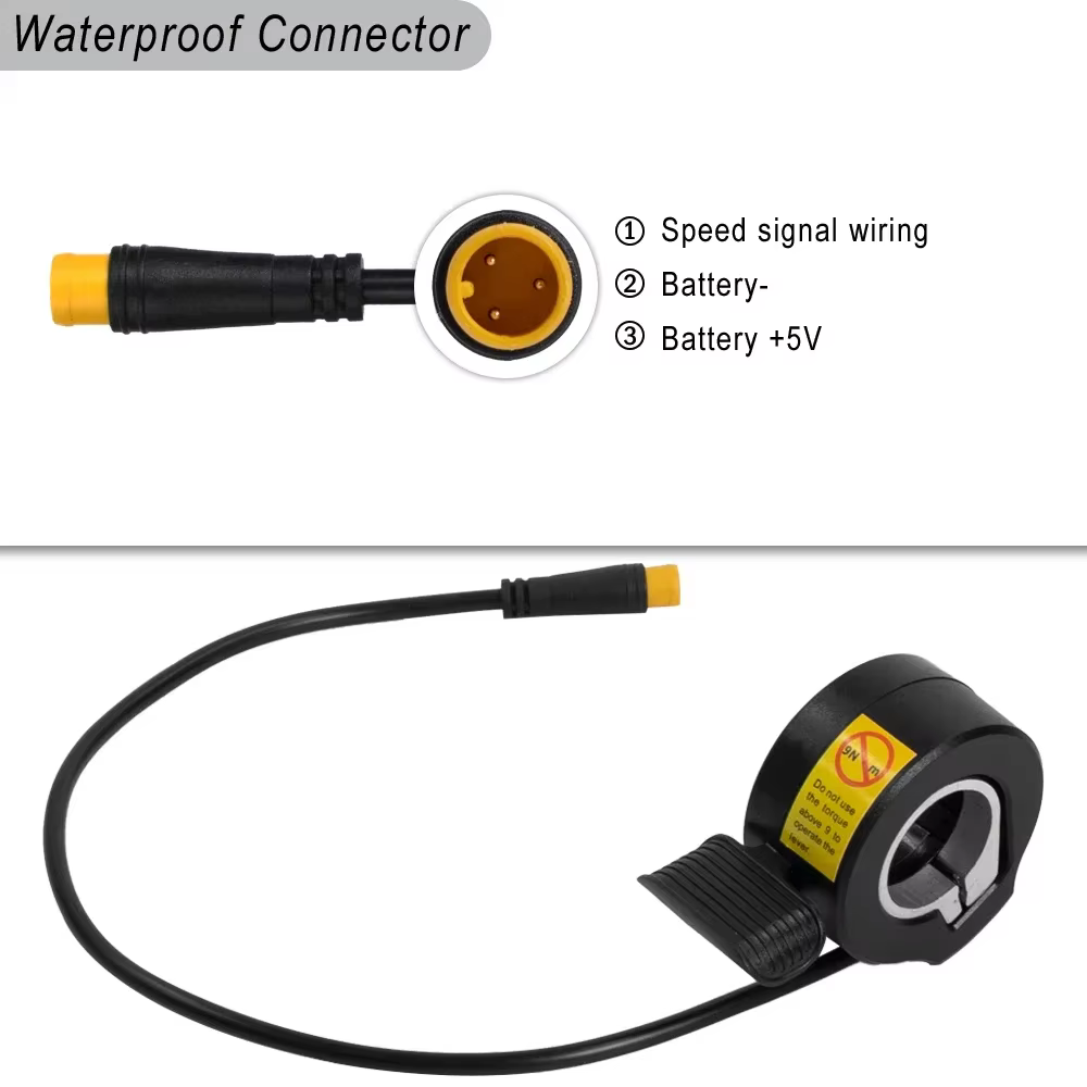 130X accélérateur au pouce 24V/36V/48V/60V/72V 3 broches connecteur de vitesse WP étanche Scooter él