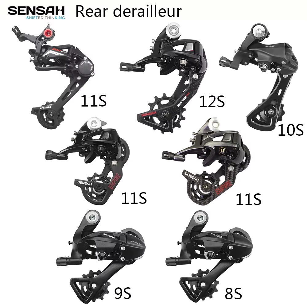SENSAH dérailleurs arrière de vélo de route carbone 2x8 9 10 / 11 / 12 vitesses dérailleu de vélo po