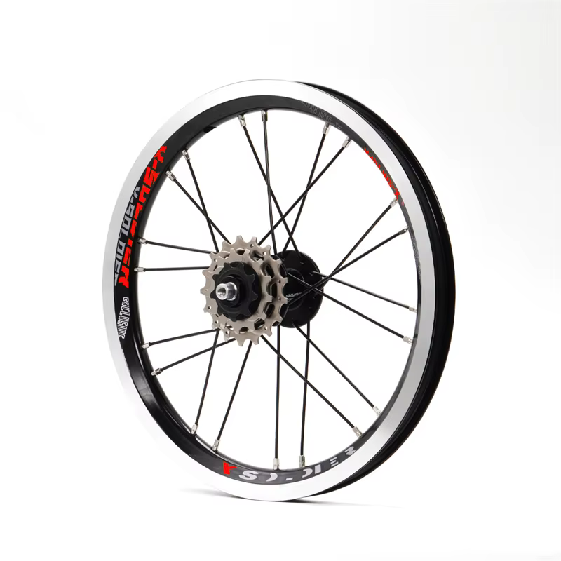 Roues de vélo pliables CNC, roue arrière de 14 pouces, 3 vitesses externes, frein en V, accessoires 