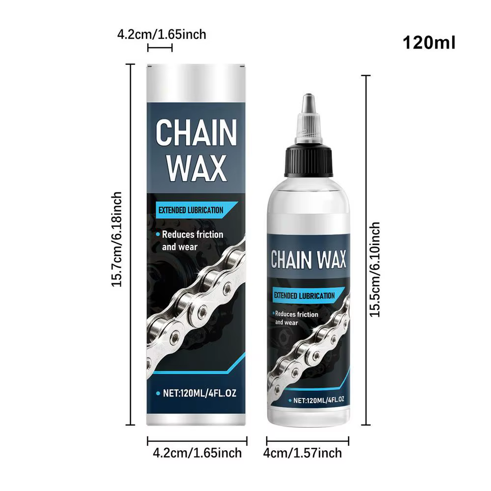 Lubrifiant pour chaîne de vélo à base de cire 120 ml, lubrifiant pour moto MTB, pour conditions sèch