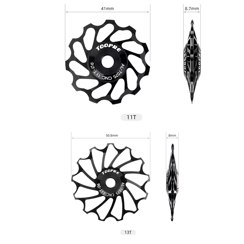 TOOPRE roue de guidage de dérailleur arrière de vélo 11T 13T roulements Perrin en céramique légers e