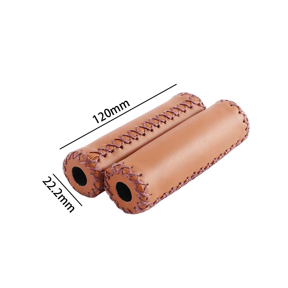 Poignée de guidon en cuir Élpour vélo de route et VTT, accessoire vintage et rétro, disponible en 3 