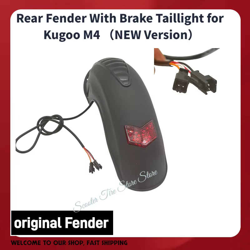 KUGOO M4 garde-boue arrière pour Scooter électrique avec feu stop garde-boue élargi 10 pouces garde-