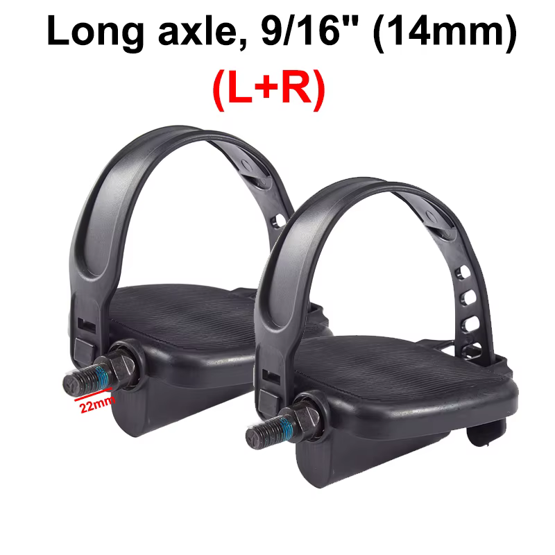 2 pièces pédales de vélo de rotation 9/16 pouces antidérapant 1/2 pouces pédales de vélo d'exercice