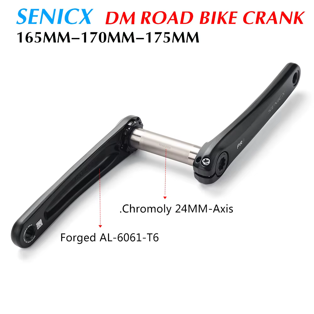 Pédalier de vélo de route SENICX – Bras 165/170/175 mm pour 10/11/12 vitesses |   Compatible avec le