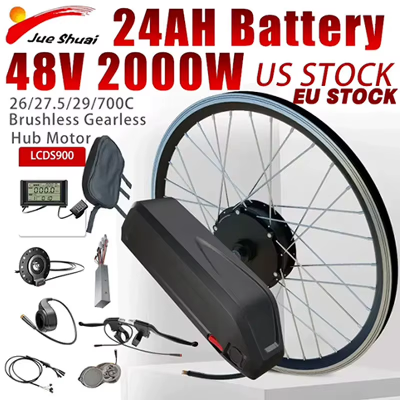 Kit de conversion de vélo électrique avec batterie au lithium IER 24AH, moteur sans balais, kit de r
