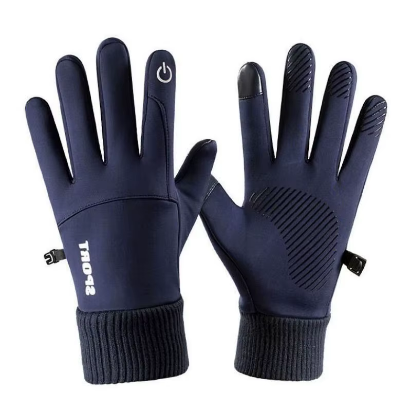 Gants de cyclisme chauds, imperméables, à doigts complets, pour sports de plein air, course à pied, 