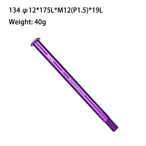 ZTTO Axe traversant violet en alliage d'aluminium 6061 pour VTT, vélo de route et vélo électrique M1