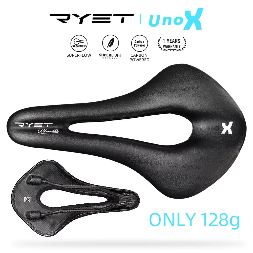 RYET Carbone Selle De Vélo Ultra Léger En Cuir Vélo De Route VTT Racing Pu Doux Coussin De Siège OVA