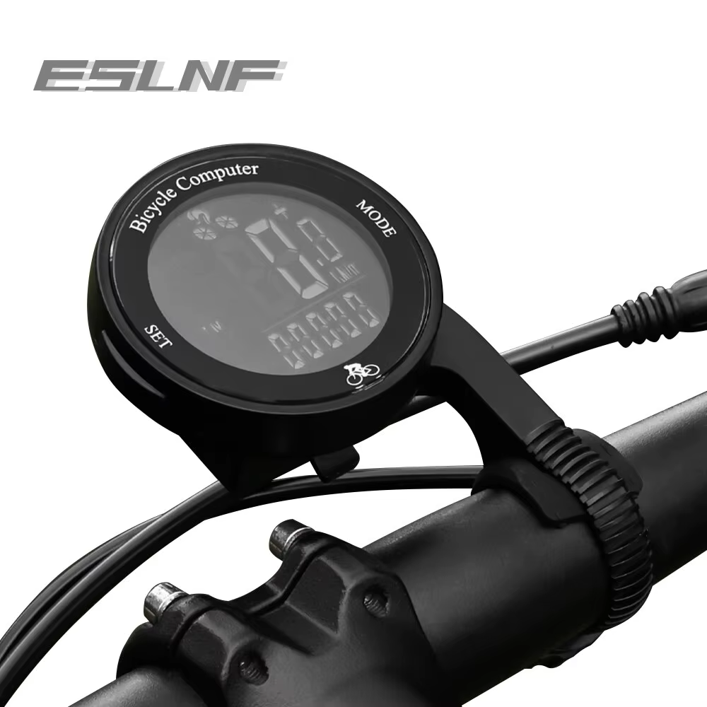 ESLNF ordinateur de vélo sans fil odomètre de vélo écran LCD multifonctionnel compteur de vitesse de