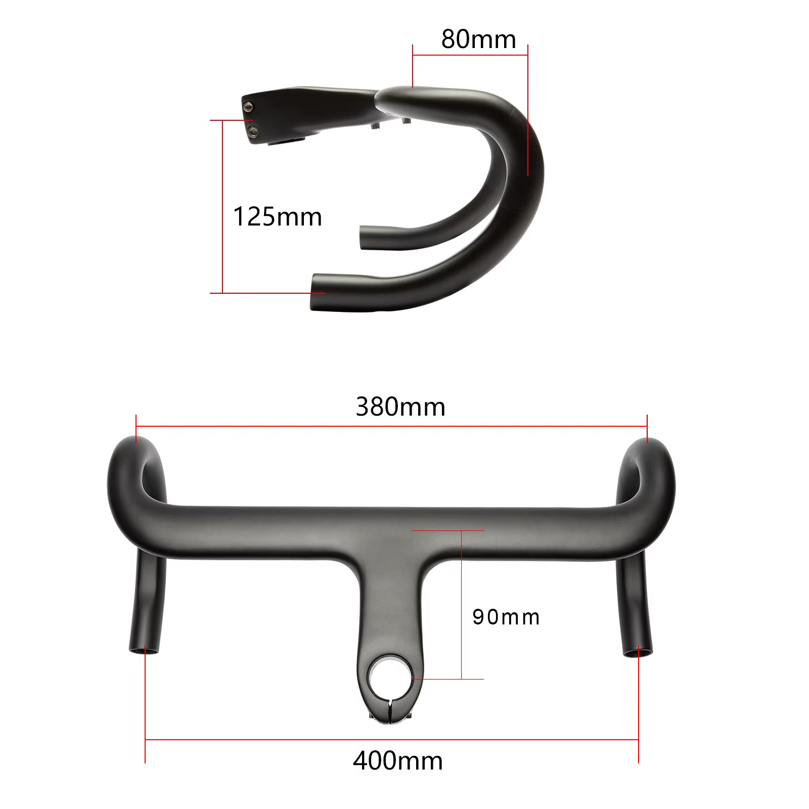 Pas d'étiquette  intégré guidon vélo route soutien OD2 28.6/31.8mm cintre vélo de route en carbone r