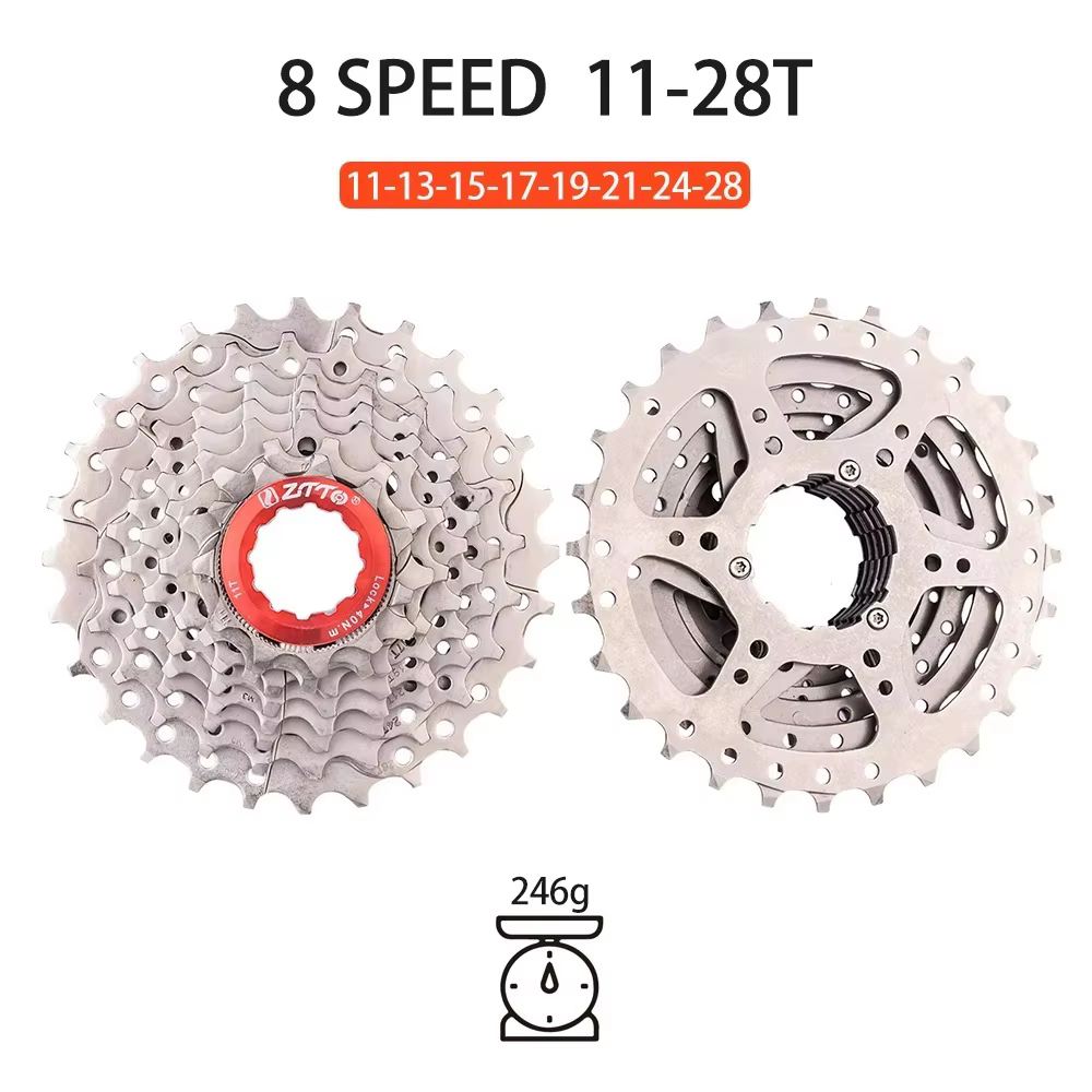 Cassette de vélo de route vtt ultralégère à 8 vitesses 11-23/25/28/30/32/34/36T, Type de carte à rou