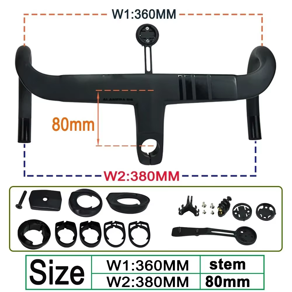 Guidon de vélo de route DEDA Alanera RS 2025, nouveau, en carbone T1000, évasé et courbé, 28,6 mm, -