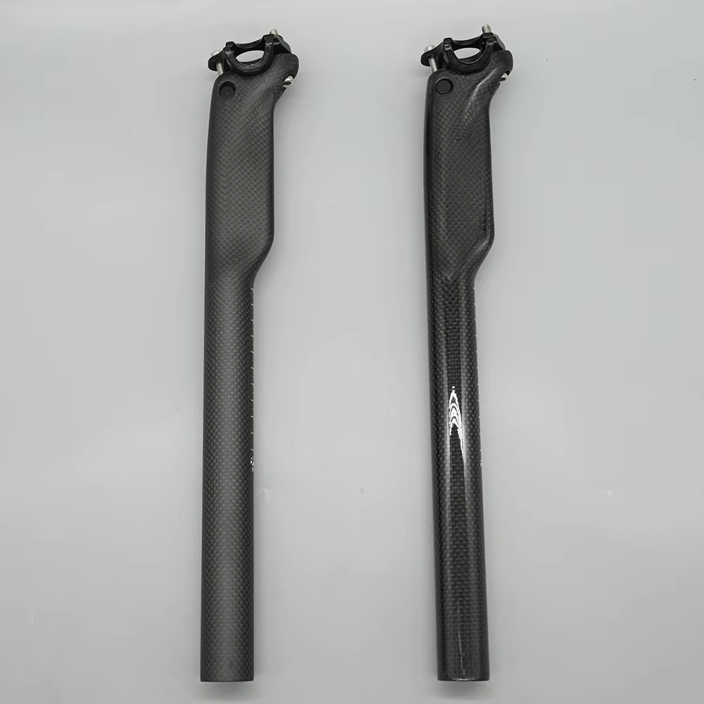 Tige de selle entièrement mate en Fiber de carbone 3K, pour vtt, vélo de route, pièces de vélo 27.2/
