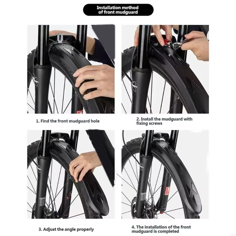 1 jeu vélos garde-boue arrière pour vélos montagne garde-boue réglable vélos garde-boue arrière 24BD