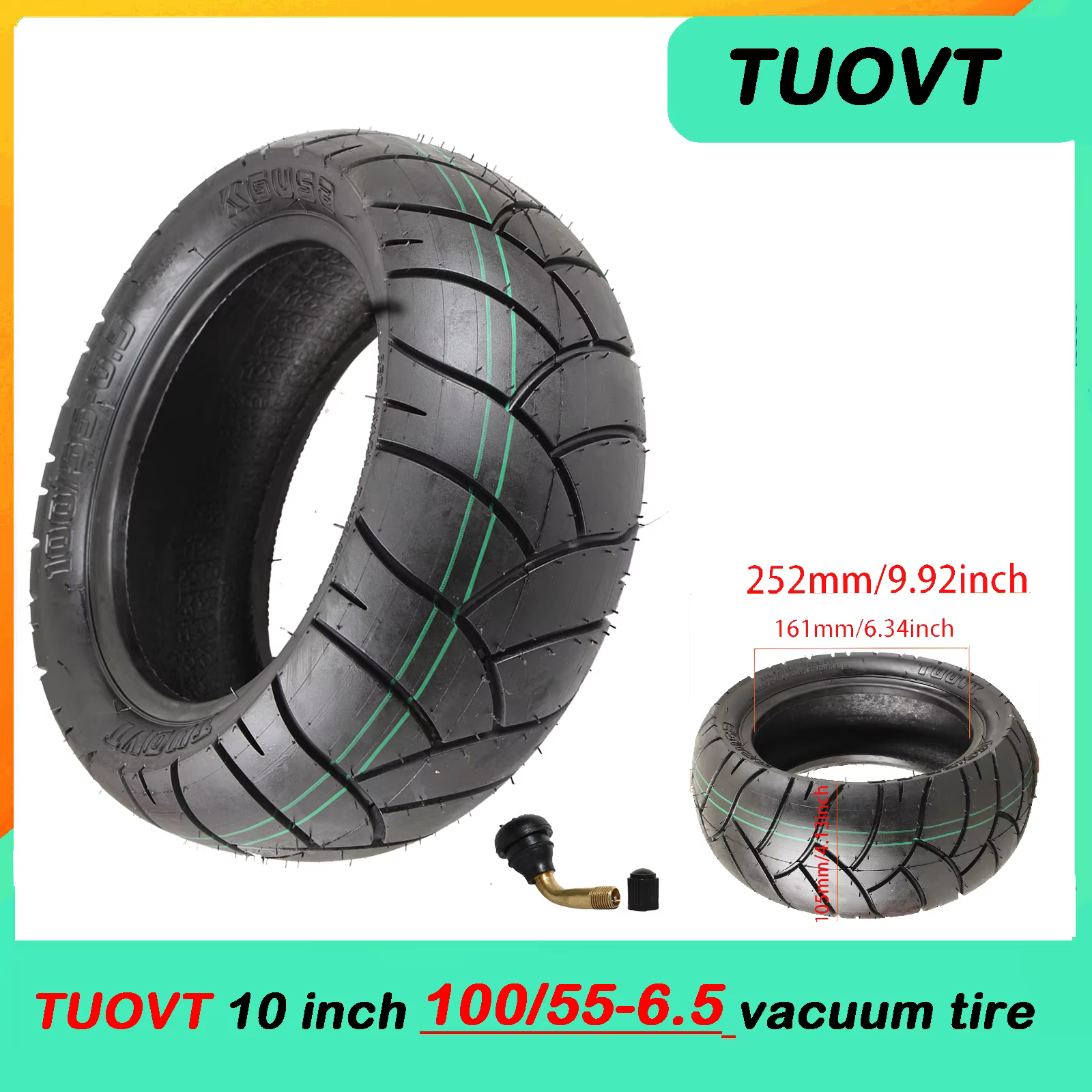 Nouveau TUOVT 100/55-6.5 pneus sous vide sans chambre à air pour Dualtron Ultra2 et pour Scooter éle