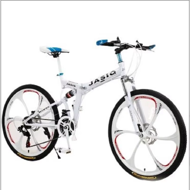 YLOVE-Vélo de Montagne Pliable à Double Frein à Disque pour Adulte et Étudiant, Chaîne de 24/26 Pouc