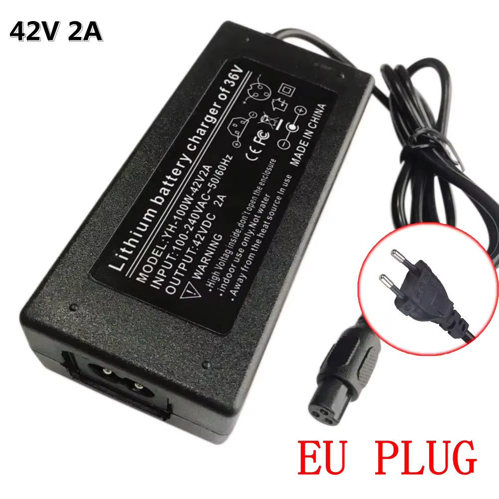 Chargeur universel de Scooter au Lithium DC42V 2A, pour Hoverboard électrique 10S 36V 8AH 10AH 12AH 