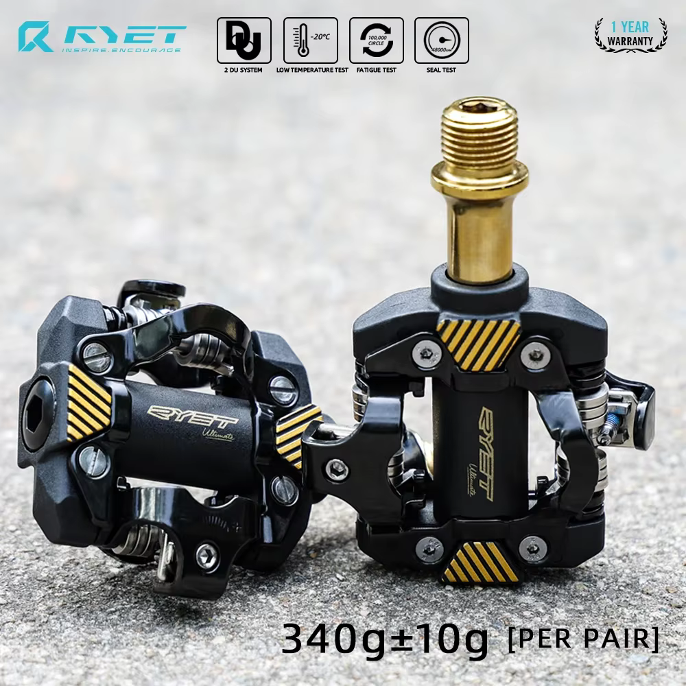 2024 RYET pédale de vélo SPD pédales de VTT sans clip pédale de vélo de montagne double plate-forme 