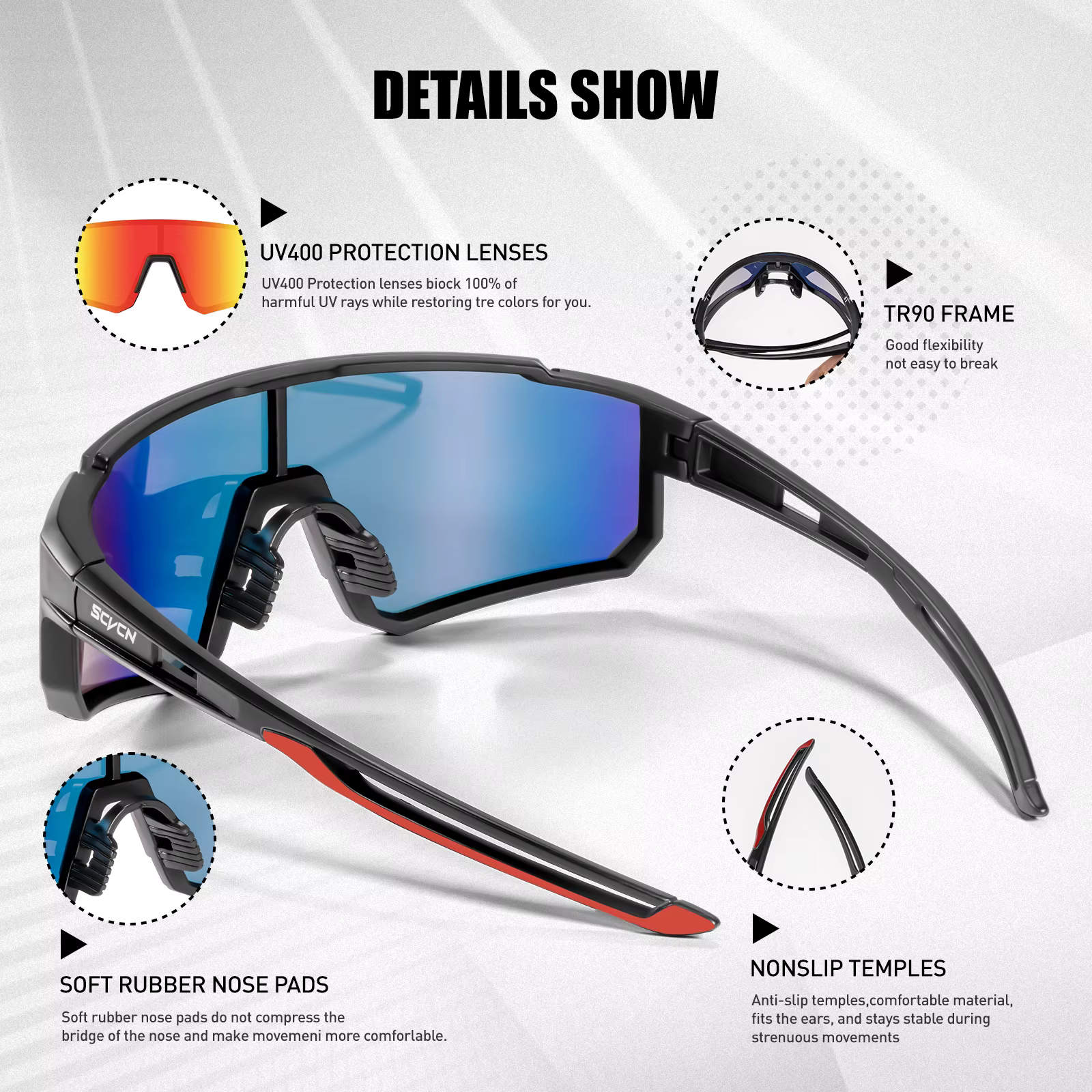 SCVCN nouvelles lunettes de soleil de cyclisme en plein air hommes lunettes de vélo de conduite sur 