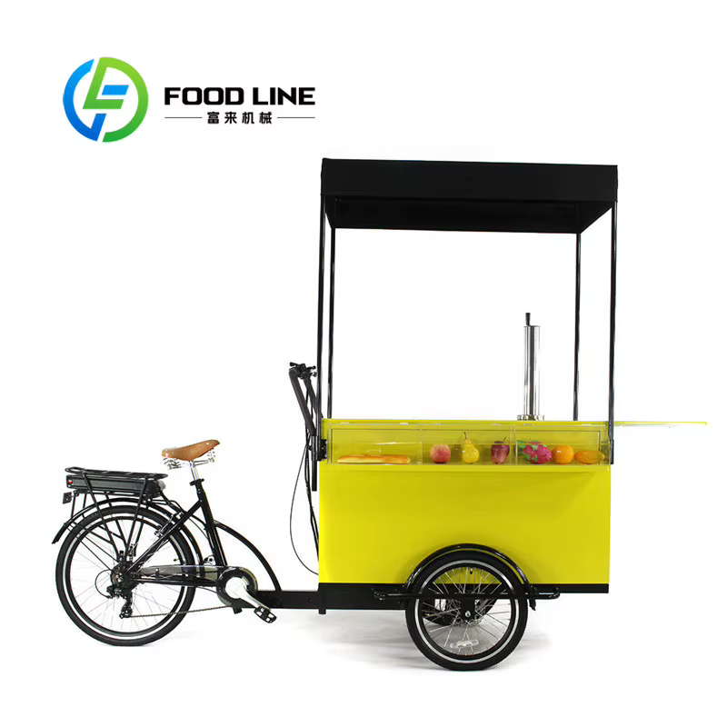 Tricycle électrique pour adultes, vélo Cargo pour bière, kiosque à 3 roues, chariot d'exposition de 