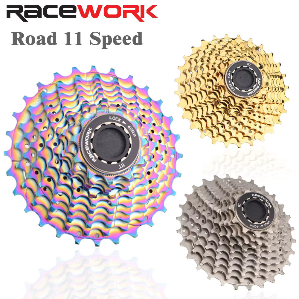 RACEWORK vélo de route 11 vitesses Cassette 28/32/34T vélo 12S roue libre or argent arc-en-ciel vola