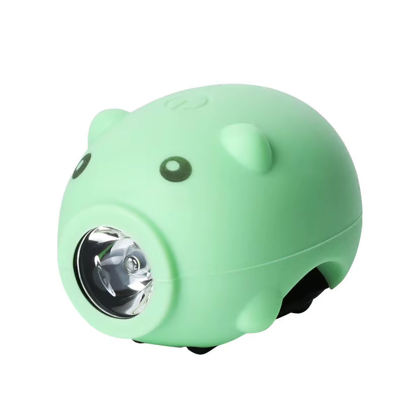 Lumières de vélo cochon mignonnes, feu avant de vélo Rechargeable, phare d'équitation de nuit pour e