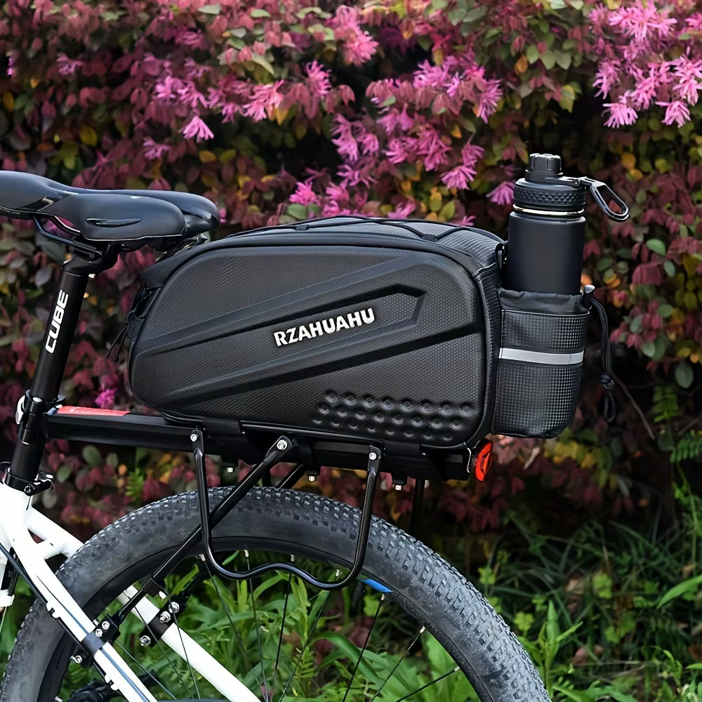 Sac chameau arrière rigide de grande capacité pour vélos, sac étanche pour étagère de siège arrière 