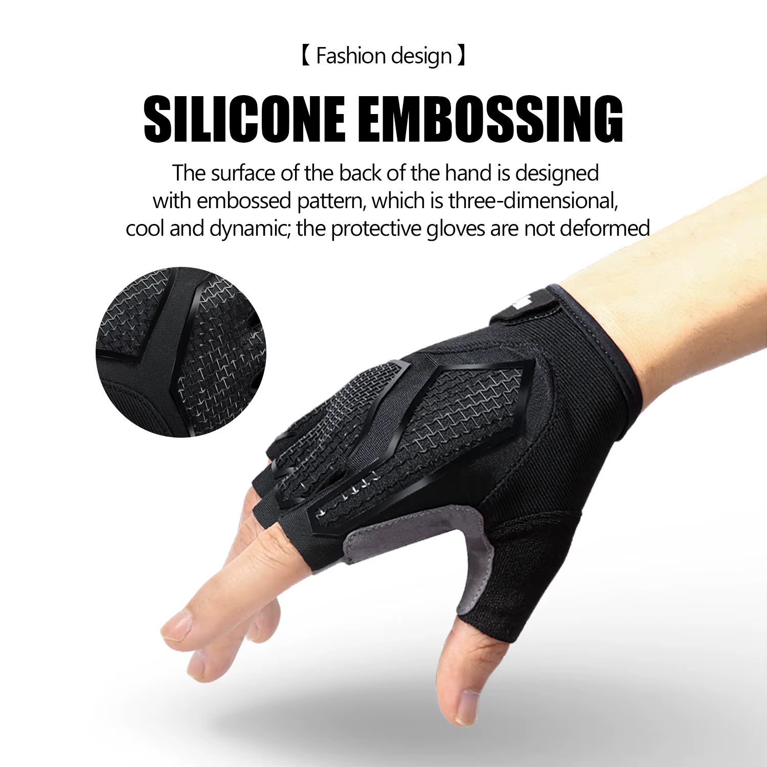 Gants de cyclisme demi-doigt pour hommes et femmes, en Silicone liquide, absorbant les chocs, respir