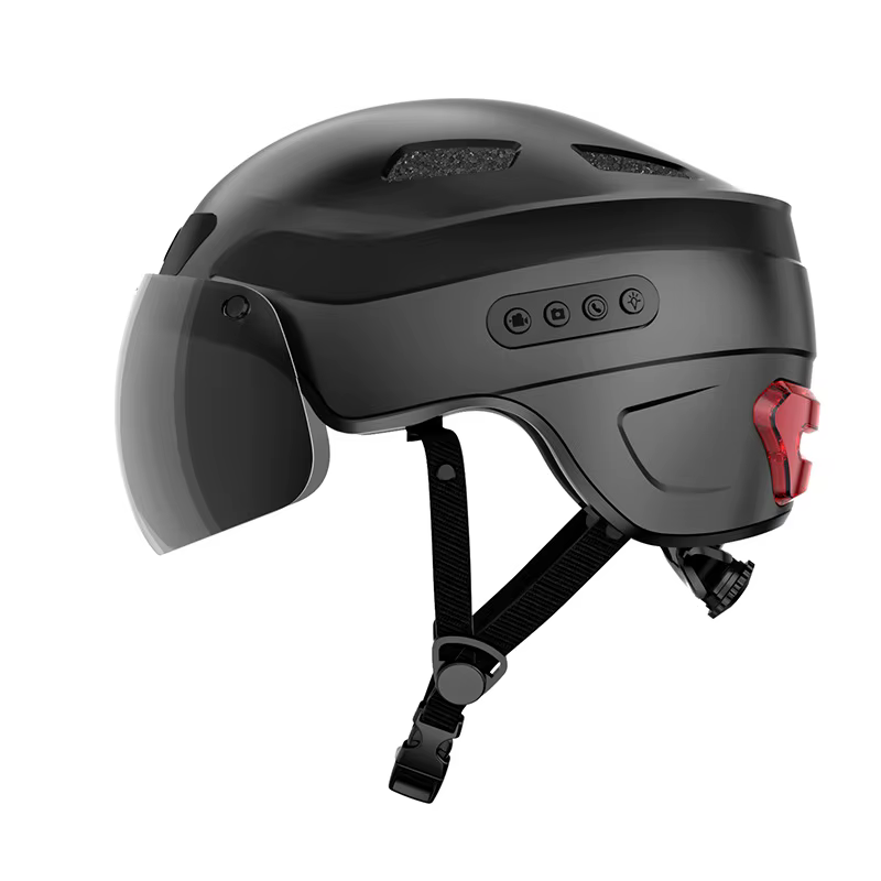 Caméra de casque intelligente Full HD 1080p, caméra intégrée pour Scooter, appel Bluetooth, lecture,