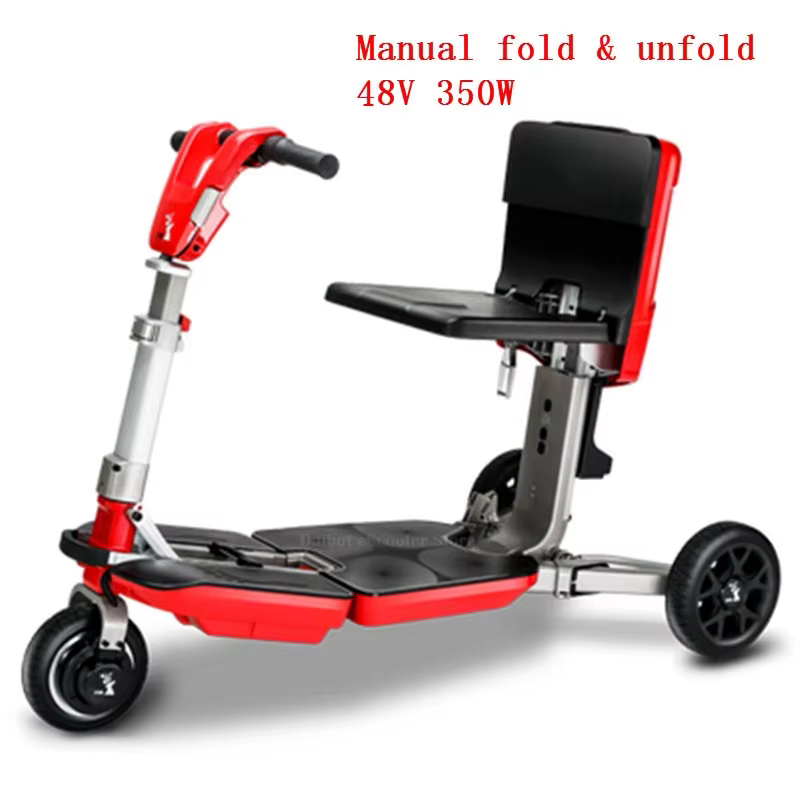 Trottinette Électrique Pliable à 3 Roues pour Personnes à mobilité réduite Fauteuil Roulant avec Per