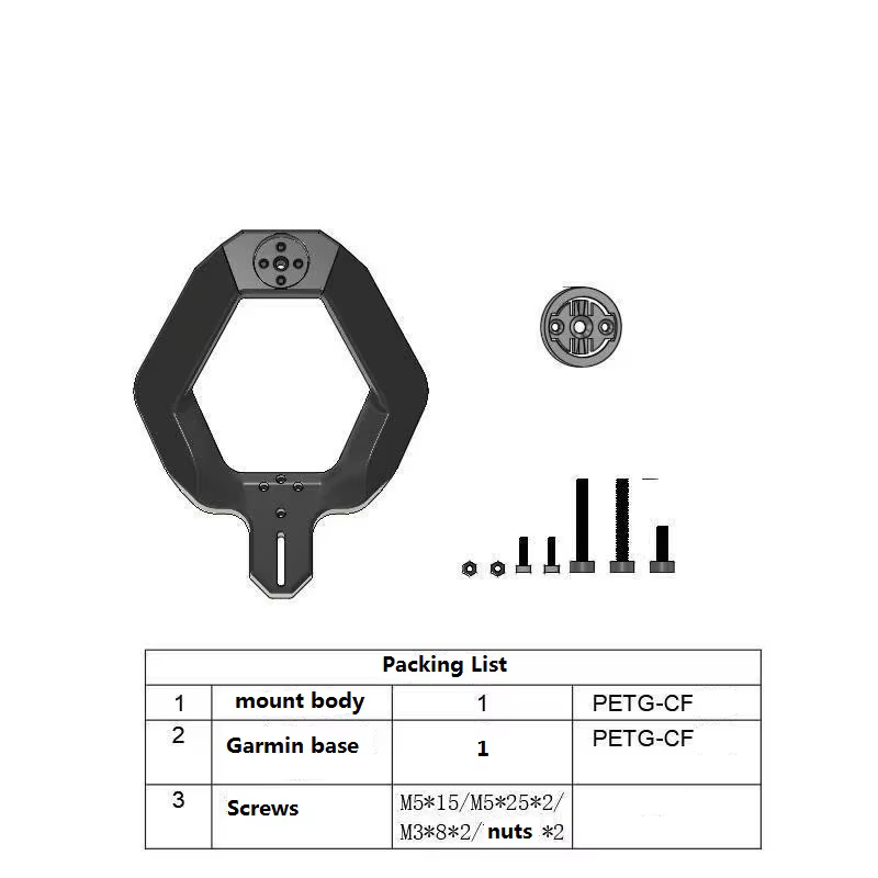 Barre d'extension de guidon de vélo de route imprimée en 3D PETG-CF, aspect carbone, ergonomique, po