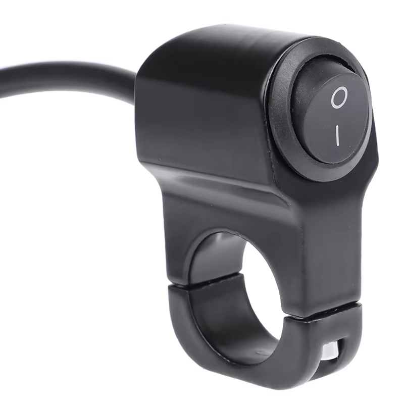 Interrupteur universel pour guidon de moto 7/8 pouces, interrupteur marche/arrêt pour phare de vélo,